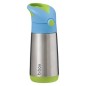 Termoska na pitie so slamkou 350 ml - modrá/zelená
