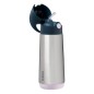 Termoska na pitie so slamkou 500 ml - indigo/ružová