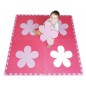 Penový BABY koberec s okrajmi - ružová/červená