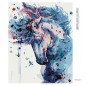 Diamantové maľovanie - ABSTRAKTNÝ KÔŇ TMAVO MODRÝ na ráme 40x50 cm