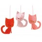 Závesná dekorácia Djeco - Ružové mačky