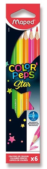 Trojhranné pastelky Maped Color'Peps Star 6 ks | Skolske–tasky.sk