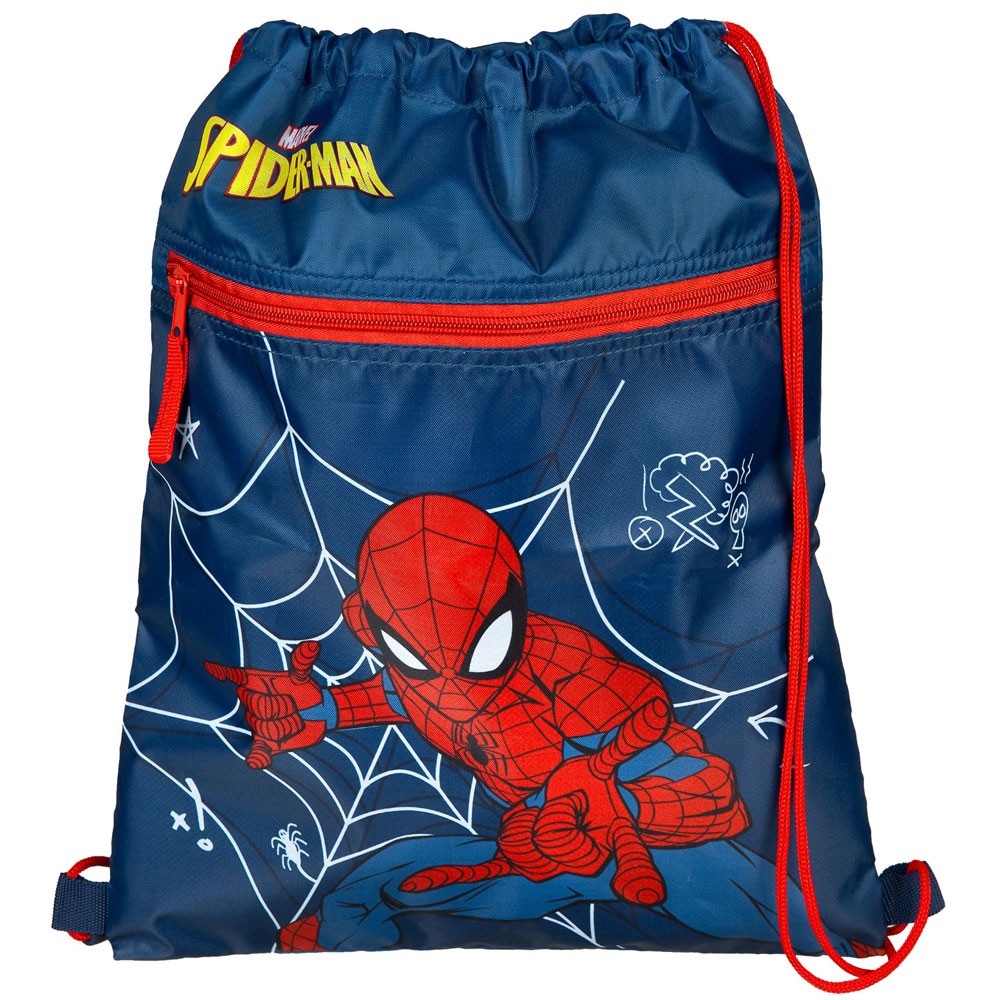 Vrecko na prez vky spiderman modry skolske tasky sk