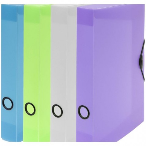 Krabica PP s gumou A4 maxi 60 Opaline Frosty modrá