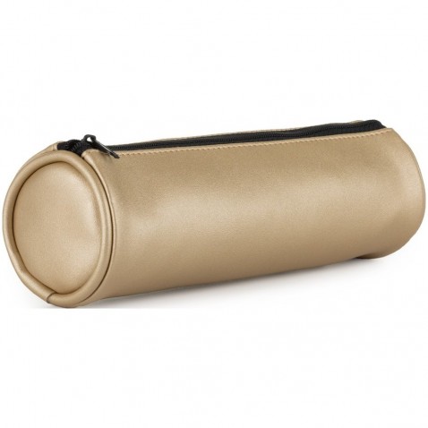 Púzdro etue PU guľaté Metallic zlatá