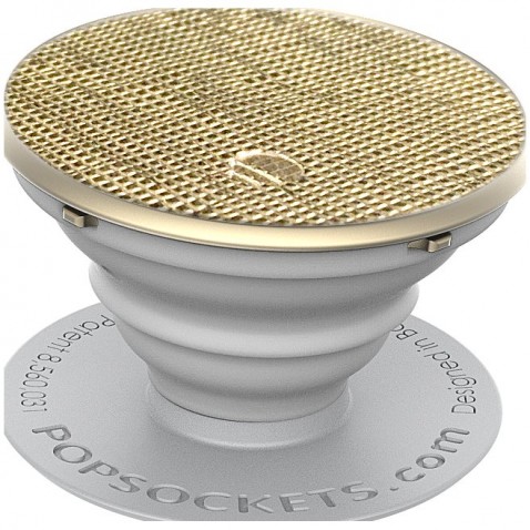PopSockets Original PopGrip, Saffiano Gold, vegánska koža