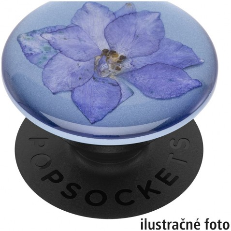 PopSockets PopGrip Gen.2, Pressed Flower Larkspur Purple, fialový kvietok zaliaty v živici