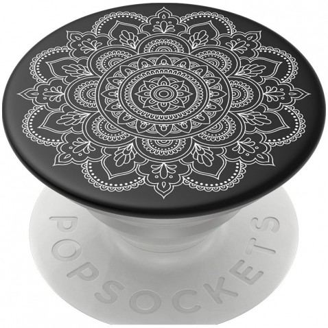 PopSockets PopGrip Gen.2, Starlight Mandala, biela mandala na čiernom podklade
