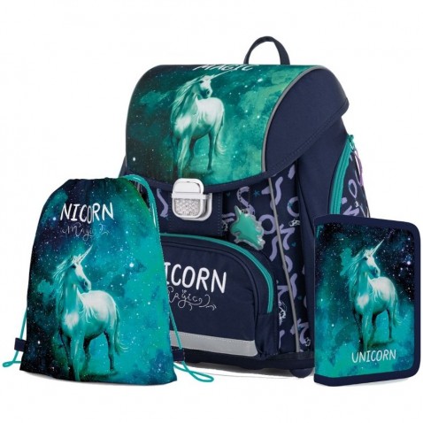 Školská taška Oxybag PREMIUM Unicorn 1 3dielny set