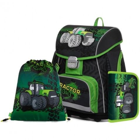 Školská taška Oxybag PREMIUM traktor 3dielný set
