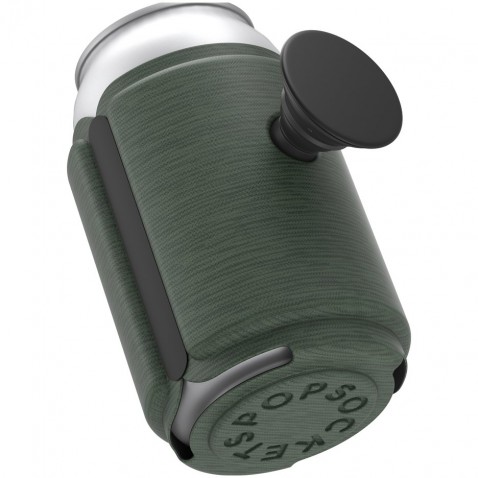 PopSockets PopThirst, držiak/obal na plechovku, s integrovaným PopGrip Gen. 2, tmavo zelený melanž