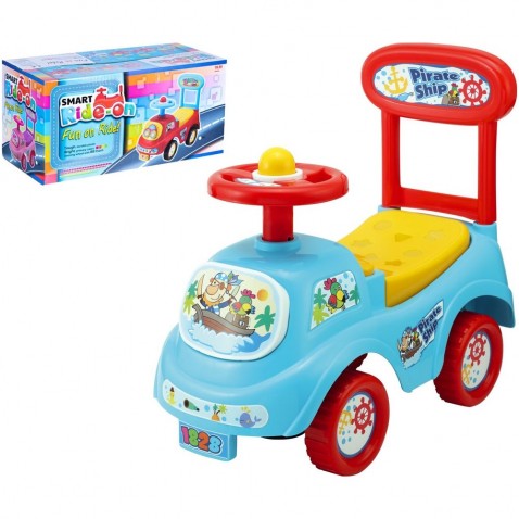 Teddies odrážadlo auto modré, výška sedadla 20 cm