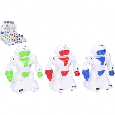 Robot na zotrvačník 12 cm plast 3 farby