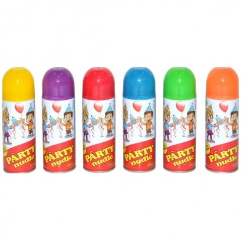 Párty rezance / špagety v spreji 17cm 250 ml 6 farieb