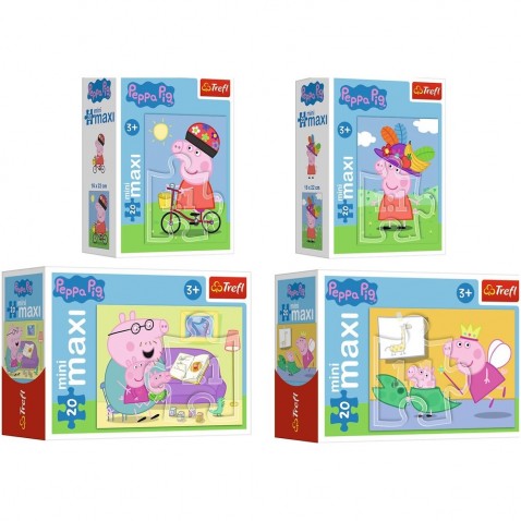 Minipuzzle Minimax 20 dielikov Zábava s Peppou pig 4 druhy