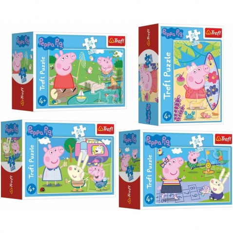 Minipuzzle 54 dielikov Šťastný deň Peppa Pig 4 druhy