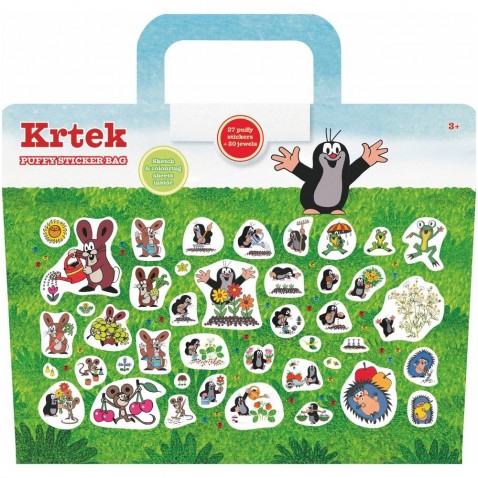 Taštička s penovými samolepkami Krtek