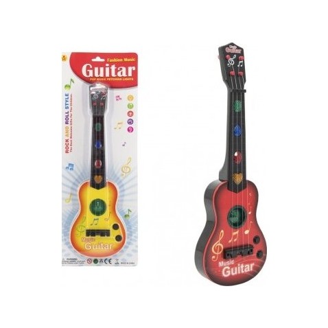 Gitara plast 41cm na batérie so zvukom so svetlom 2 farby