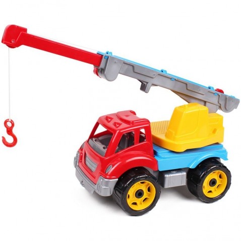 Auto stavebný žeriav plast 3 farby