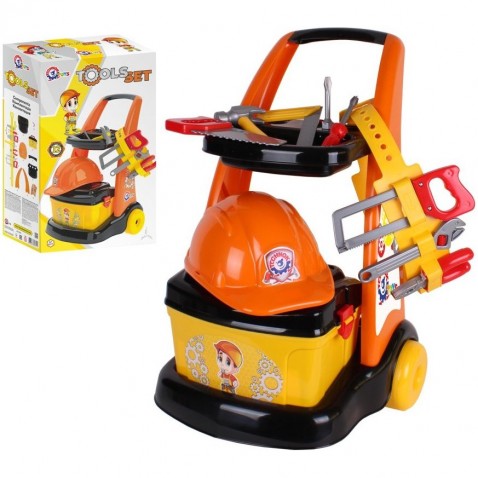 Teddies sada náradia s vozíkom na kolieskach 54 cm