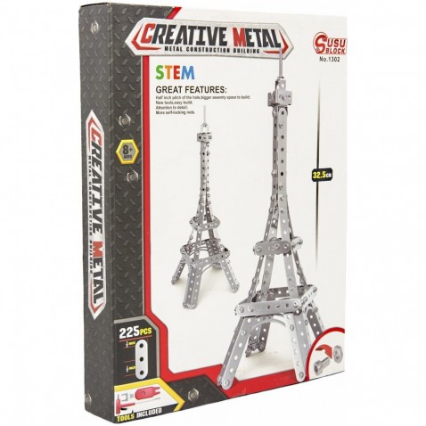 Teddies stavebnica kovová Eiffelova veža 225 dielikov