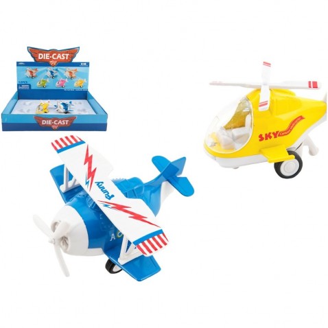 Lietadlo kov / plast 10-11cm na spätné natiahnutie 6 farieb