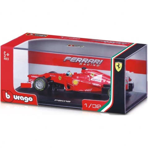 Auto Bburago 1:32 Ferrari Racing formuly kov / plast 2 druhy bnej kovovej škatuľke 16,5x7x9