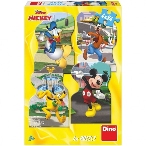 Puzzle Mickey v meste 4x54 dielikov