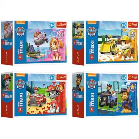 Minipuzzle Minimax 20 dielikov Paw Patrol / Tlapková patrola 4 druhy