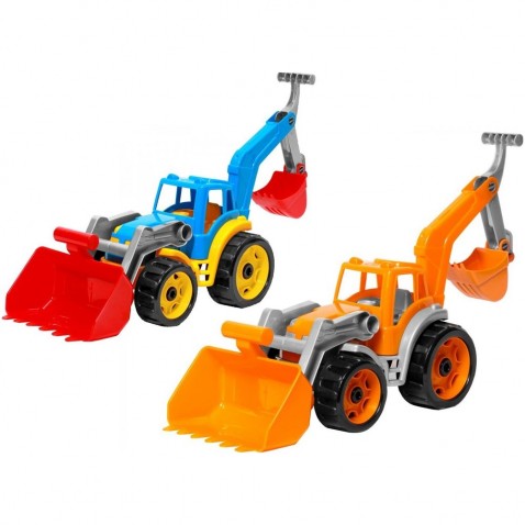 Traktor s 2 lyžicami 2 farby