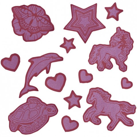 Reflexné samolepky Step by Step červené