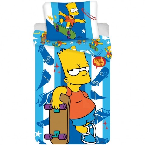 Obliečky Simpsons Bart skater