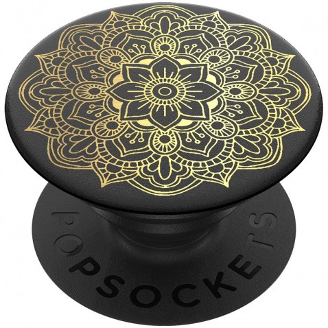 PopSockets PopGrip Gen.2, Ajna, zlatá mandala na čiernom podklade