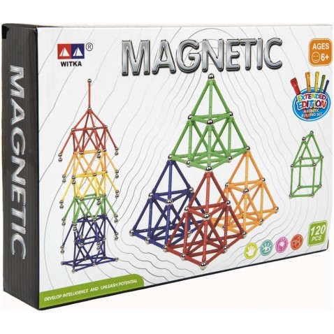 Magnetická stavebnice 120 ks