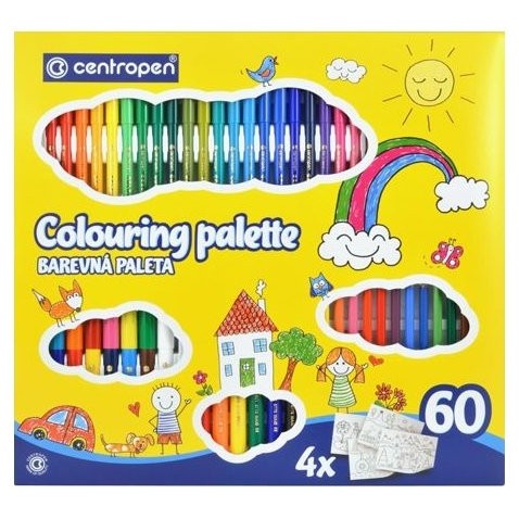 Výtvarná sada Centropen Colouring Palette Quatro 9396 60ks