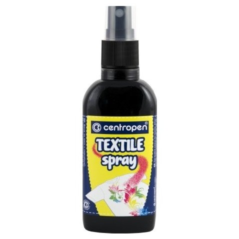 Farby na textil Centropen 1139 čierna 100ml sprej