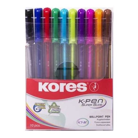 Kores guľôčkové pero K-Pen sada 10 farieb