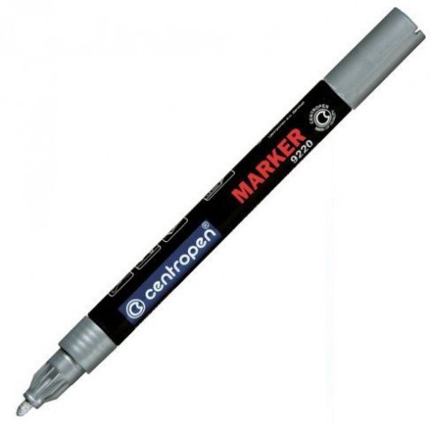 Popisovač Centropen 9220 Metallic strieborný lakový