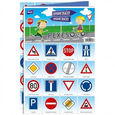 Pexeso 3xA4 Dopravné značky