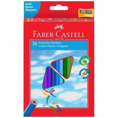 Pastelky Faber-Castell Eco trojhranné 36 ks s orezávatkom