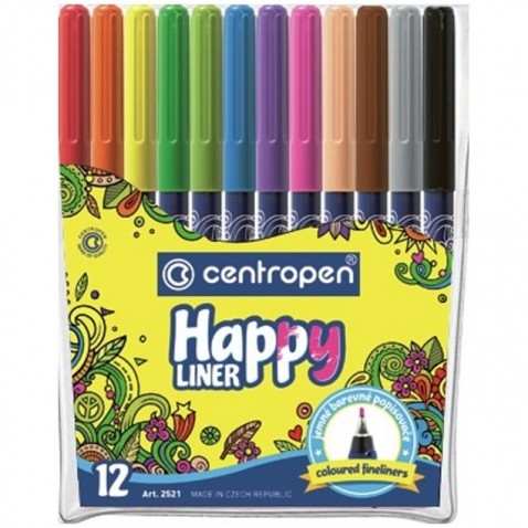 Centropen Happy Liner 2521 12 ks k antistresovým maľovánkám