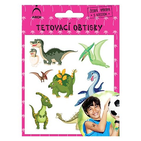 Detské tetovacie obtlačky Dinosaury 2