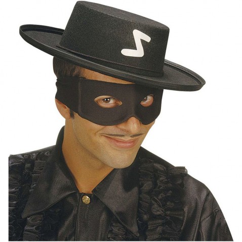 Škraboška bandita čierna látková