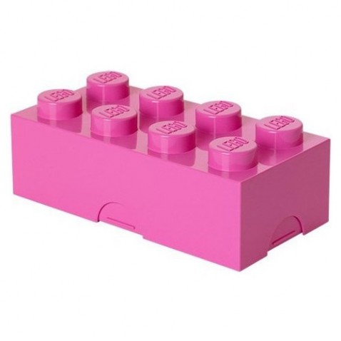 LEGO box na desiatu 100 x 200 x 75 mm ružový