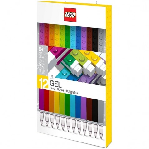 LEGO Gelové perá, mix farieb - 12 ks