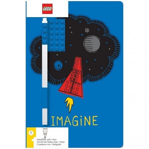 LEGO Stationery Zápisník A5 s modrým perom - Imagine