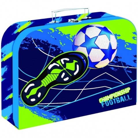 Detský kufrík lamino 34 cm OXY Style Mini football blue