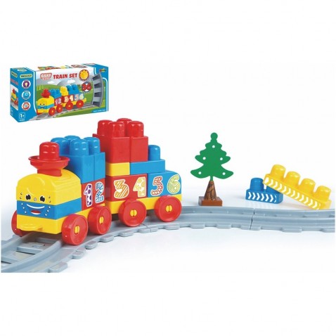 Wader Baby Blocks vlak s koľajami a stavebnicou