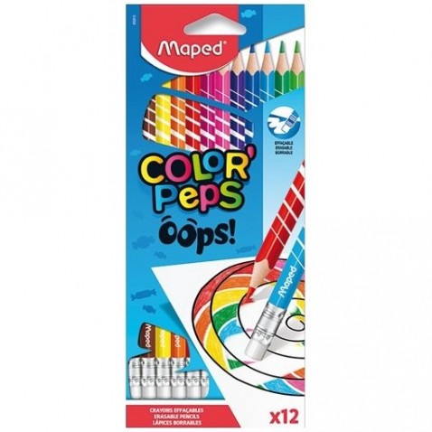 Pastelky Maped ColorPeps Oops trojhranné tenké 12 ks