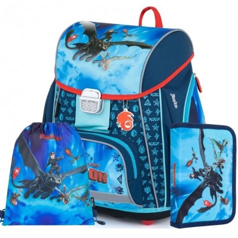 Školská taška Oxybag PREMIUM Ako vycvičiť draka 3dielny set